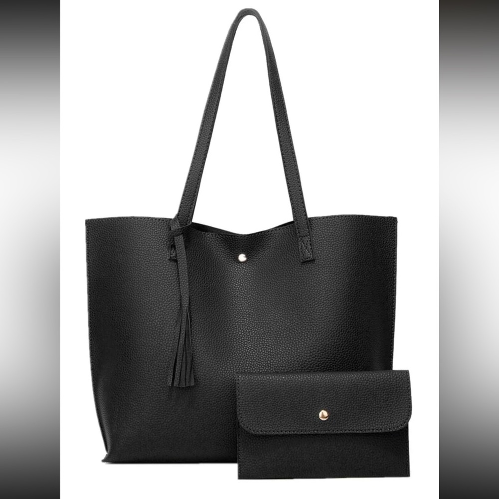 Stellar pebbled tote with wallet set🌙